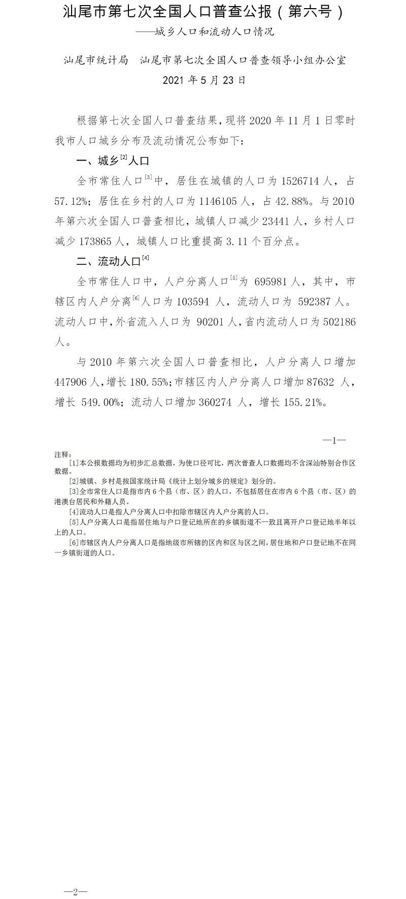 附件6：汕尾市第七次全国人口普查公报（第六号）.jpg